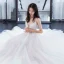 Elegant Multi-Colors Evening Dresses  2018 A-Line / Princess Appliques Spaghetti Straps Backless Sleeveless Court Train Formal Dresses