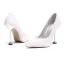 Chic Ivoire En Dentelle Fleur Chaussure De Mariée 2020 Perle 9 cm Talons Aiguilles À Bout Pointu Mariage Escarpins