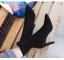High-end Modest / Simple Black Street Wear Womens Boots 2020 Leather Suede 8 cm Stiletto Heels Pointed Toe Boots