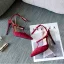 Mode Nues Vêtement de rue Cuir Sandales Femme 2020 Bride Cheville 10 cm Talons Aiguilles À Bout Pointu Sandales