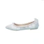Élégant Ivoire Satin Plate Chaussure De Mariée 2020 Perle En Dentelle Fleur Noeud À Bout Pointu