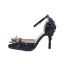 Charming Black Evening Party Crystal Ankle Strap Womens Shoes 2020 9 cm Stiletto Heels Pointed Toe High Heels
