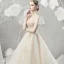 Modern / Fashion Champagne Wedding Dresses 2018 Ball Gown Lace Appliques Embroidered V-Neck Backless Short Sleeve Chapel Train Wedding
