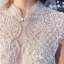 Chinese style Ivory Beading Wedding Dresses 2020 Ball Gown Scoop Neck Pearl Rhinestone Short Sleeve Backless Cathedral Train