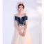 Elegant Navy Blue Prom Dresses 2020 A-Line / Princess Suede Spaghetti Straps Beading Sequins Lace Flower Short Sleeve Backless Floor-Length / Long Formal Dresses