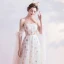 Fashion White Prom Dresses 2020 A-Line / Princess Off-The-Shoulder Beading Pearl Star Sequins Sleeveless Backless Chapel Train Formal Dresses