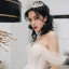 Schöne Champagner Brautkleider 2018 A Linie Mit Spitze Blumen Off Shoulder Rückenfreies Ärmellos Sweep / Pinsel Zug Hochzeit