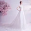 Abordable Ivoire Robe De Mariée 2020 Princesse Encolure Dégagée En Dentelle Fleur Sans Manches Chapel Train