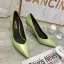 Chic / Beautiful Sage Green Casual Leather Pumps 2020 7 cm Stiletto Heels Pointed Toe Pumps