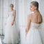 Schöne Ivory / Creme Brautkleider 2018 A Linie Mit Spitze Blumen Perlenstickerei Perle Spaghettiträger Rückenfreies Ärmellos Lange Hochzeit