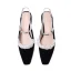 Elegante Schwarz Datierung Leder Damenschuhe 2020 Perle Knöchelriemen 7 cm Thick Heels Spitzschuh High Heels