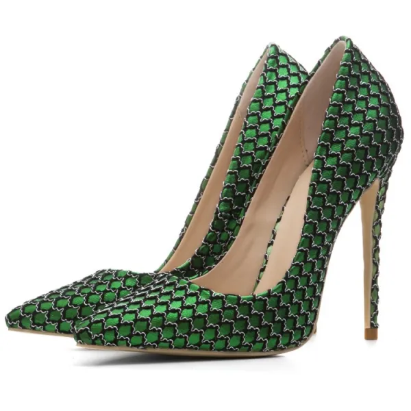 Mode Fuchsia Fest Pumps 2020 12 cm Stilettklackar Spetsiga Pumps