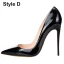 Eenvoudige Zwarte Kantoor OL Pumps 2020 Lakleer 12 cm Naaldhakken / Stiletto Spitse Neus Pumps