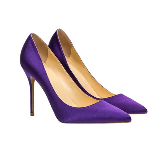 Enkla Gul Casual Pumps 2020 10 cm Stilettklackar Spetsiga Pumps