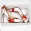 Unique Weiß Strassenmode Gekritzel Pumps 2020 12 cm Stilettos Spitzschuh Pumps