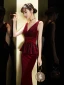 Charming Burgundy Suede Evening Dresses  2020 Trumpet / Mermaid V-Neck Sleeveless Backless Floor-Length / Long Formal Dresses