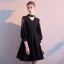Chic / Beautiful Black Homecoming Graduation Dresses 2020 A-Line / Princess Scoop Neck 3/4 Sleeve Short Formal Dresses