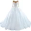 High-end Elegant White Rhinestone Wedding Dresses 2021 Ball Gown Scoop Neck Beading Sequins Long Sleeve Chapel Train Wedding