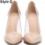 Transparent Red Evening Party Pumps 2020 10 cm Stiletto Heels Pointed Toe Pumps