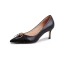 Schöne Weiß Strassenmode Leder Pumps Stilettos 5 cm 2020 Spitzschuh Pumps