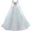 High-end Sparkly Ivory Pearl Wedding Dresses 2021 Ball Gown Handmade  Beading Rhinestone Sequins V-Neck Long Sleeve Court Train Wedding