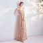 Fashion Gold Evening Dresses  2020 A-Line / Princess Spaghetti Straps Sequins Tassel Sleeveless Backless Floor-Length / Long Formal Dresses