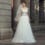 Chic / Belle Ivoire Robe De Mariée 2018 Princesse Appliques Encolure Dégagée Dos Nu Manches Longues Longue Mariage