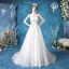 Abordable Ivoire Robe De Mariée 2020 Princesse Bustier En Dentelle Fleur Sans Manches Dos Nu Train De Balayage
