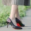 Classy Black Casual Pumps 2020 Leather Embroidered 8 cm Stiletto Heels Pointed Toe Pumps