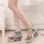 Fashion Red Beach Floral Womens Sandals 2020 Bow 11 cm Wedges Open / Peep Toe Sandals