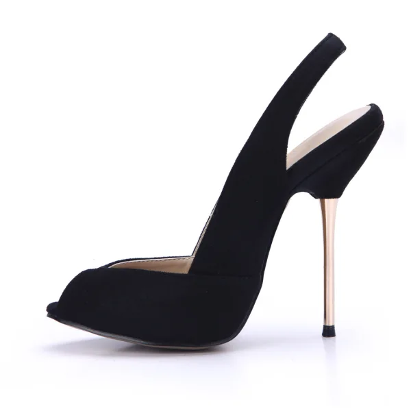 Schlicht Burgunderrot Familienfeier Slingpumps Sandalen Damen 2020 11 cm Stilettos Peeptoes Sandaletten