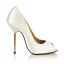 Schlicht Ivory / Creme Familienfeier Pumps 2020 11 cm Stilettos Peeptoes Pumps