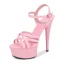Chic / Beautiful Black Rave Club Womens Sandals 2020 Ankle Strap 15 cm Stiletto Heels Open / Peep Toe Sandals