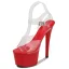 Sexy Transparent Blanche Club de carnaval Sandales Femme 2020 Bride Cheville 17 cm Talons Aiguilles Peep Toes / Bout Ouvert Sandales