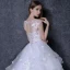 Elegant White Wedding Dresses 2018 Ball Gown Beading Appliques Bow Scoop Neck Backless Sleeveless Cathedral Train Wedding