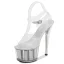 Sexy Silver Rave Club Womens Shoes 2020 Ankle Strap 17 cm Stiletto Heels Open / Peep Toe Sandals