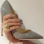 Mooie / Prachtige Grijs Kantoor OL Leer Pumps 2020 Lakleer 10 cm Naaldhakken / Stiletto Pumps Spitse Neus