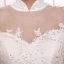 Style Chinois Rouge Robe De Soirée 2018 Trompette / Sirène Appliques En Dentelle Paillettes Col Haut Manches Courtes Train De Balayage Robe De Ceremonie
