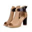 Affordable Black Street Wear Womens Sandals 2020 10 cm Thick Heels Open / Peep Toe Sandals