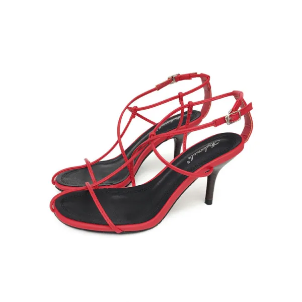 Roman Modest / Simple White Casual Womens Sandals 2020 7 cm Stiletto Heels Open / Peep Toe Sandals