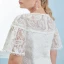 Modest / Simple Ivory Plus Size Wedding Dresses 2021 Trumpet / Mermaid V-Neck Lace Flower Short Sleeve Floor-Length / Long Wedding