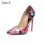 Fashion Multi-Colors Outdoor / Garden Floral Pumps 2020 Patent Leather 12 cm Stiletto Heels Pointed Toe Pumps