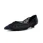Charming Beige Street Wear Leather Pumps 2020 Pierced Rhinestone 3 cm Stiletto Heels Pointed Toe Low Heel Pumps