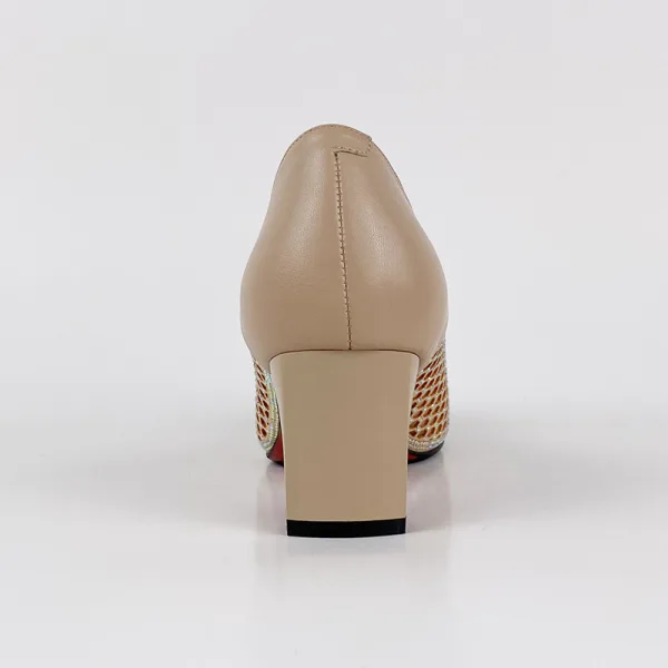 Fashion Black Casual Leather Pumps 2020 Rhinestone Bow 7 cm Thick Heels Square Toe Pumps