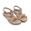 Bohême Romain Beige Plage Pantoufle & Tongs 2020 Faux Diamant Peep Toes / Bout Ouvert Plate Chaussures Femmes