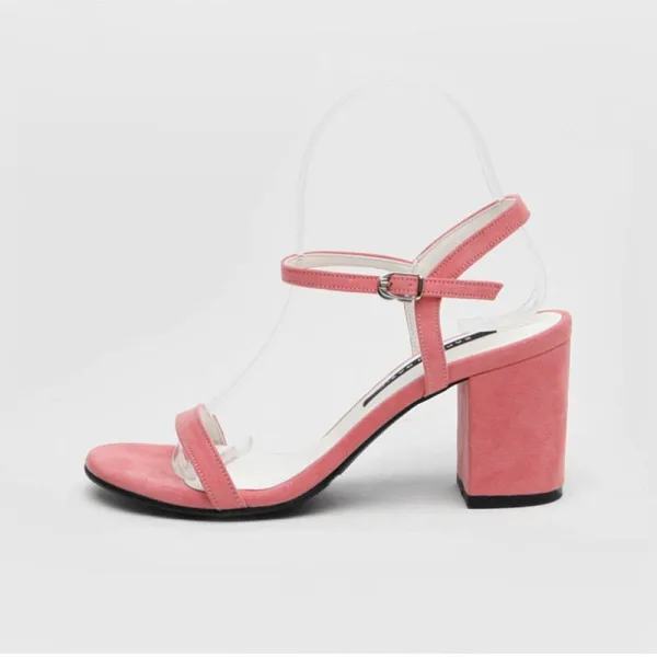 Schlicht Grün Büro OL Wildleder Sandalen Damen 2020 8 cm Thick Heels Peeptoes Sandaletten