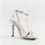 Simple Argenté Désinvolte Sandales Femme 2020 Bride Cheville 10 cm Talons Aiguilles Peep Toes / Bout Ouvert Sandales