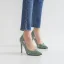 Schöne Gelb Büro OL Pumps 2020 Lackleder 8 cm Stilettos Spitzschuh Pumps