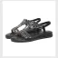 Bohemen Zilveren Zomer Straatkleding Rhinestone Pantoffel & Slippers 2020 Peep Toe Platte Damesschoenen