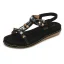 Bohemia Beige Summer Beach Rhinestone Slipper & Flip flops 2020 Open / Peep Toe Flat Womens Shoes